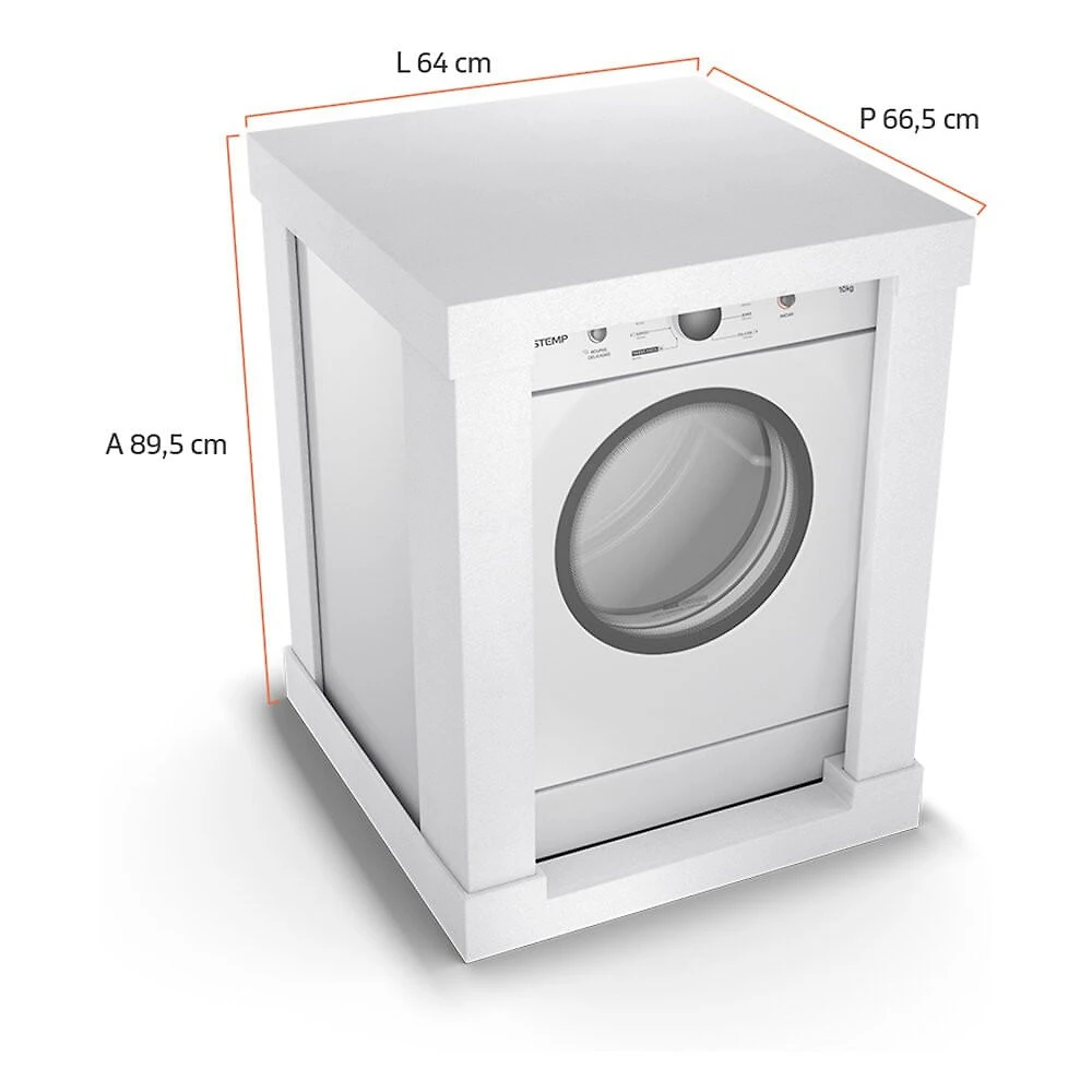 Miniatura Secadora de Roupas 10KG Cesto em Inox Brastemp Branco - 110V