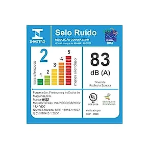 Aspirador de Pó Stick Wap Eco Rápido 2 em 1 Sem Fio 85W - Cinza