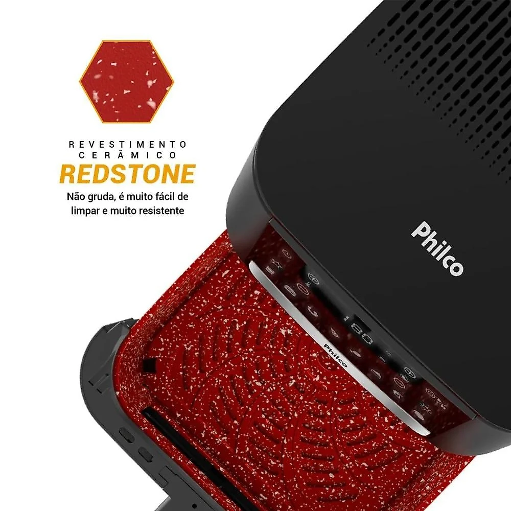 Air Fryer Philco 9,5 Litros Visor Glass Redstone PAF95A - 110V 110 Volts
