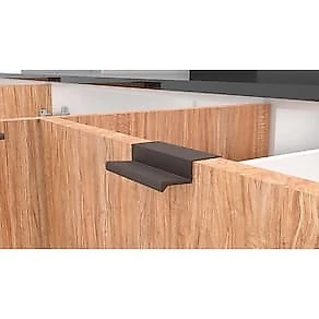 Armário de Cozinha Completa Bartira Joy com 11 Portas, 2 Gavetas, 5 Prateleiras e Nicho para Micro-ondas - 244,5cm de largura Branco/Damasco