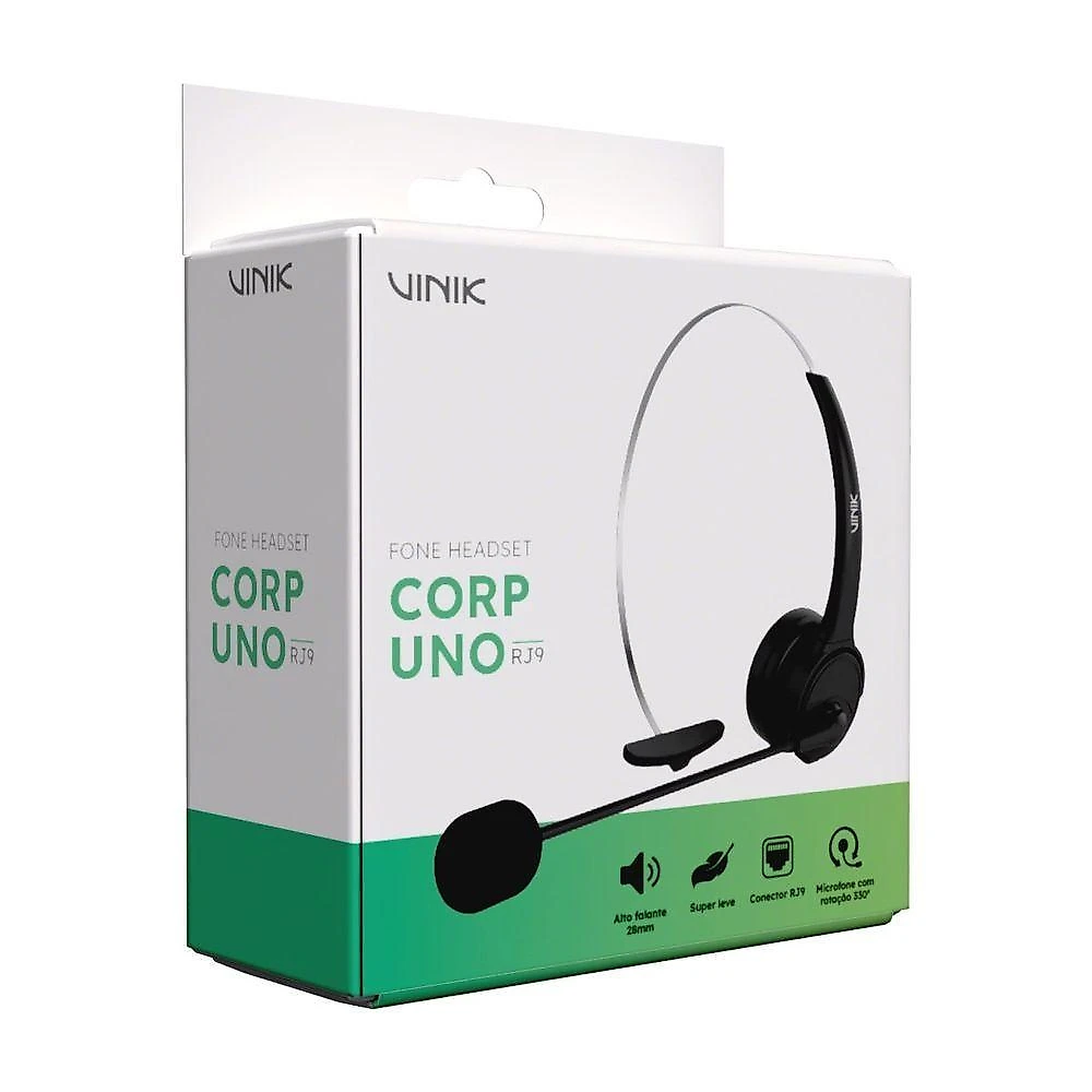 Headset Para Telefone Rj9 Vinik Corp Uno - Vk400rj9