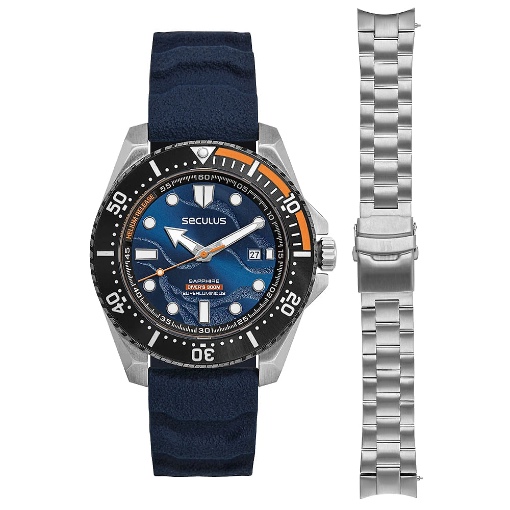 Relógio Masculino S300 Automático Azul