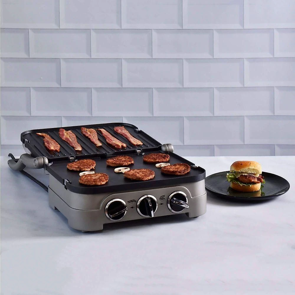 Grill Panini Em Aço Escovado Gr-4nbr 127v Cuisinart
