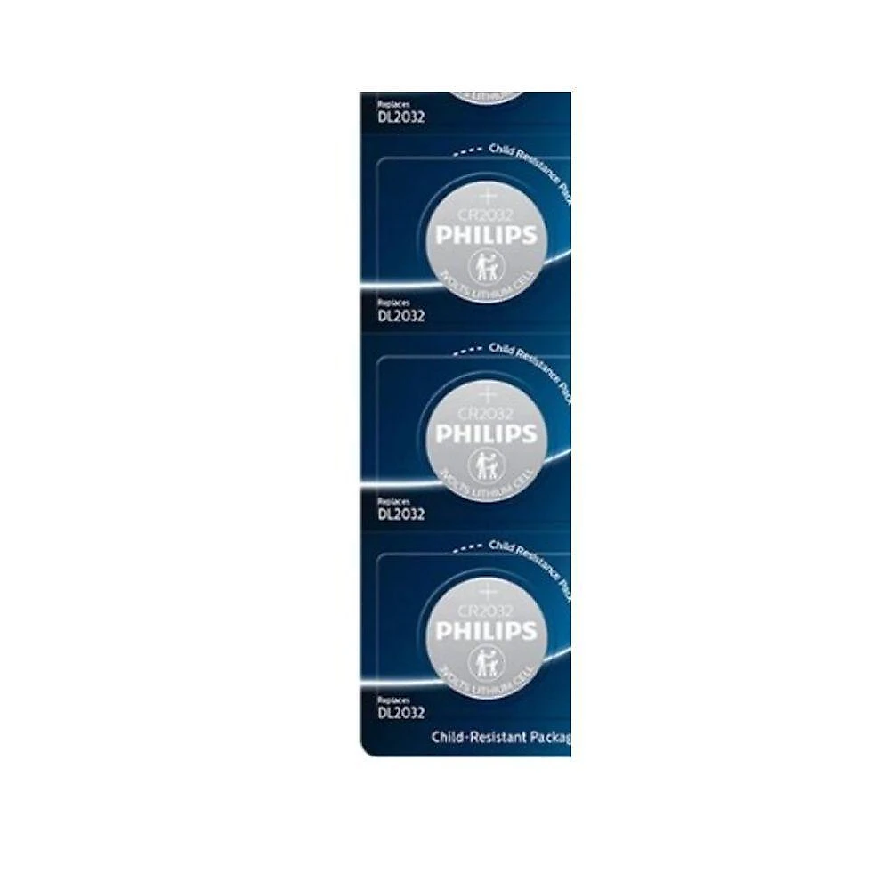 Bateria de Lítio Philips CR2032 para Dispositivos Eletrônicos Cartela com 5 Unidades