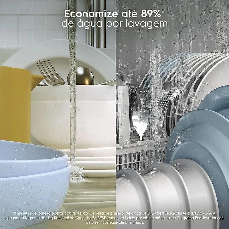 Lava-Louças Elextrolux 8 Serviços Branca com Programa Lava & Seca 50 min LB08E 127V