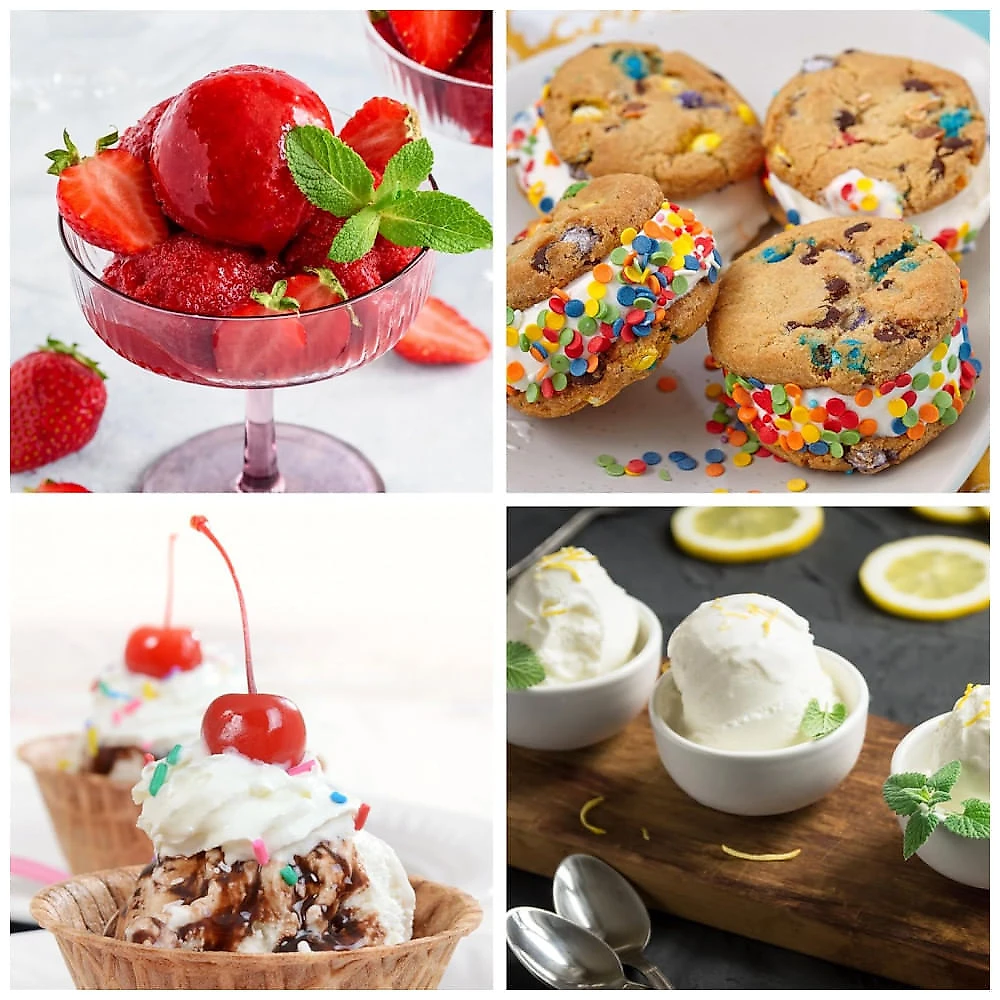 Máquina de Sorvete Elétrica Nostalgia Estilo Parlor, Faça Sorvetes Cremosos, Frozen Yogurt ou Gelato em Minutos, Aparelho Divertido para Cozinha,