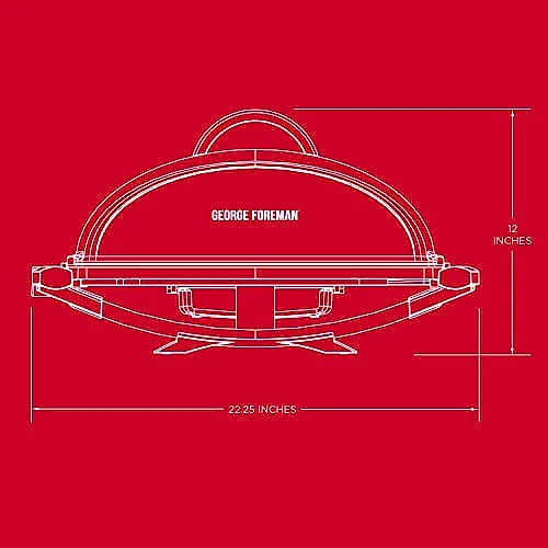 Churrasqueira de Metal Grill George Foreman GFO201R Vermelho 110V