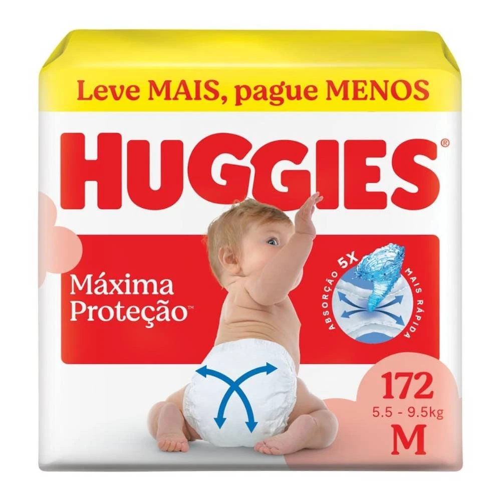 Fralda Huggies Supreme Care Giga M Com 172 Unidades