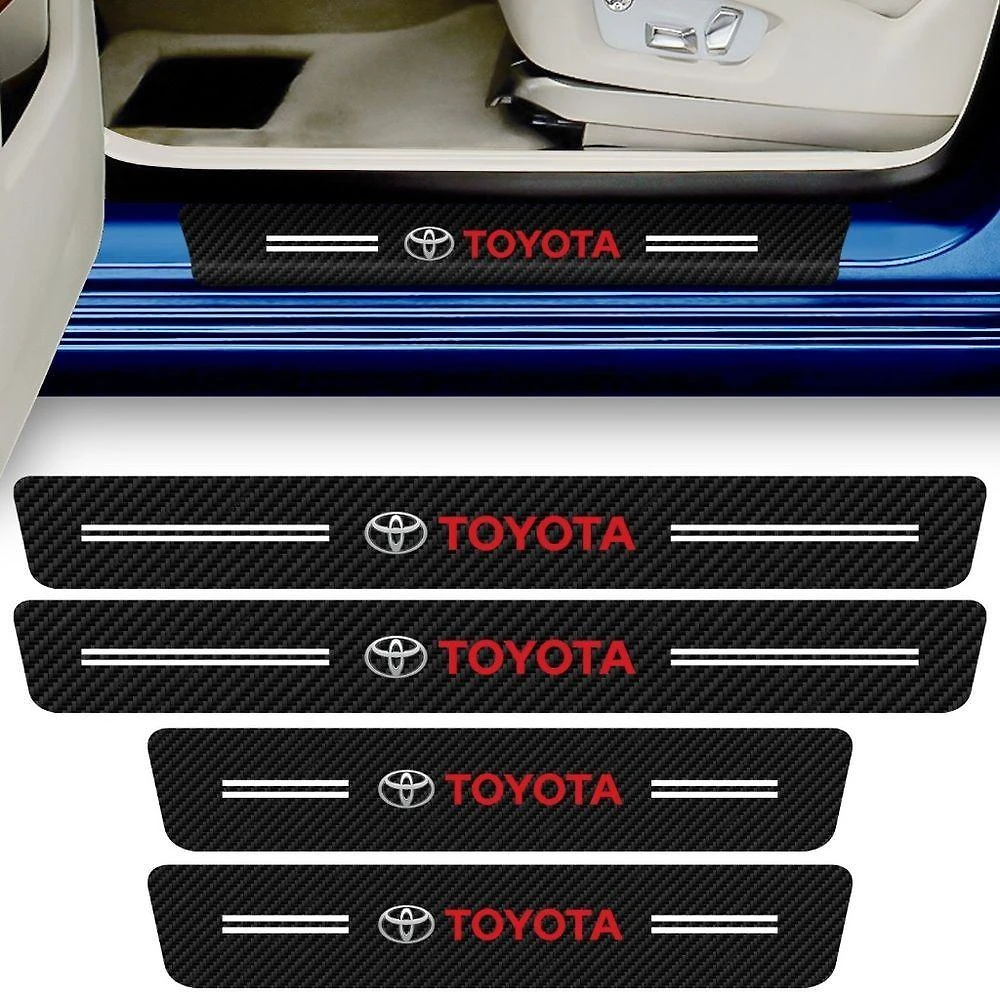 Kit Adesivo Soleira de Porta Dianteiro e Traseiro para Carro 4 Peças Compatível com Diversos Modelos