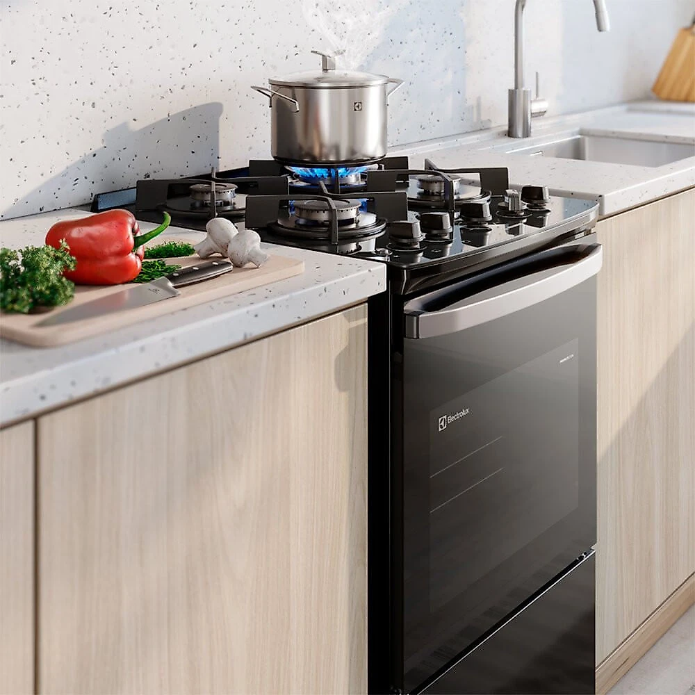 Fogão 4 Bocas FE4GB Mesa Vidro Tripla Chama PerfectCook Electrolux Preto - Bivolt
