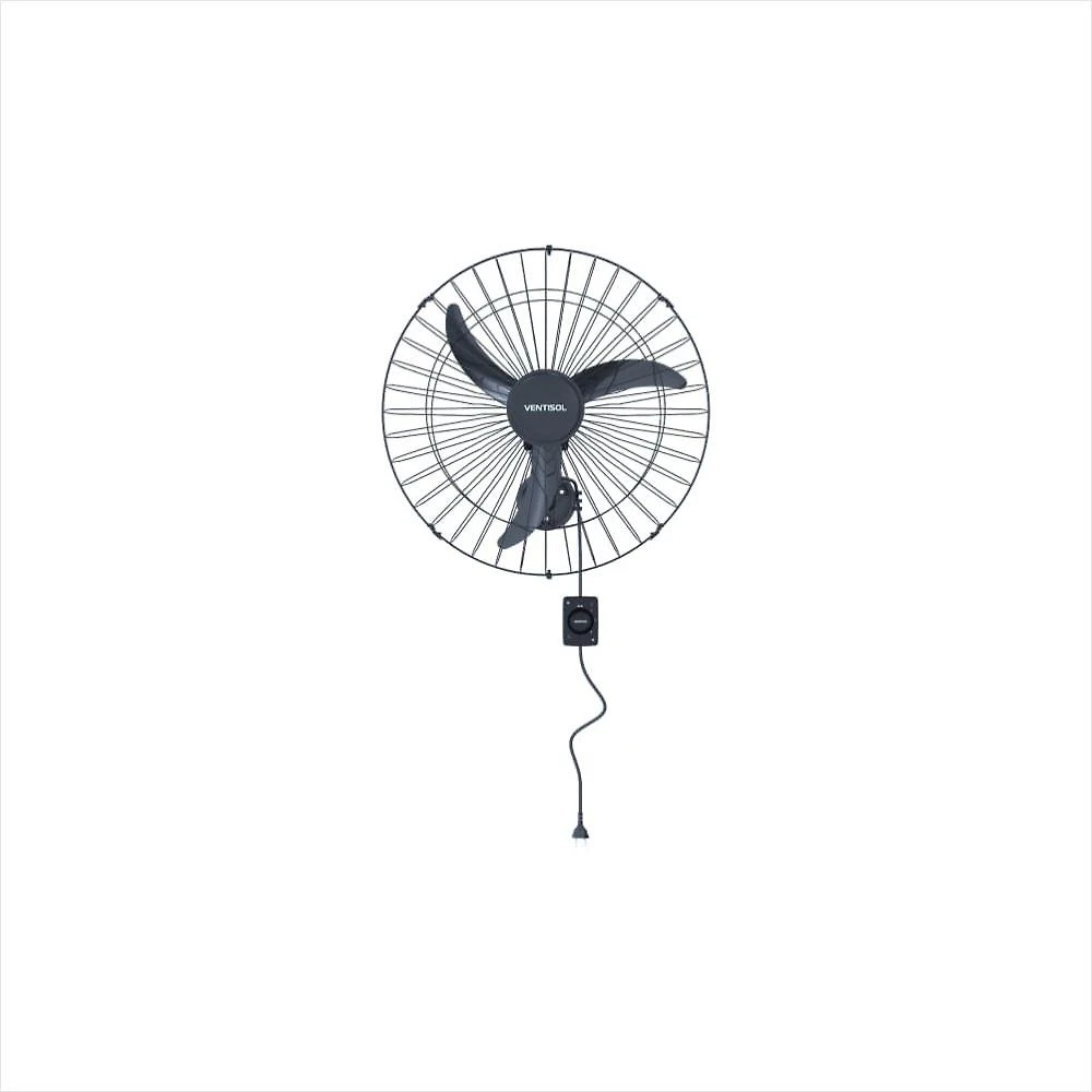 Ventilador oscilante de parede 60cm new preto 220v premium ventisol