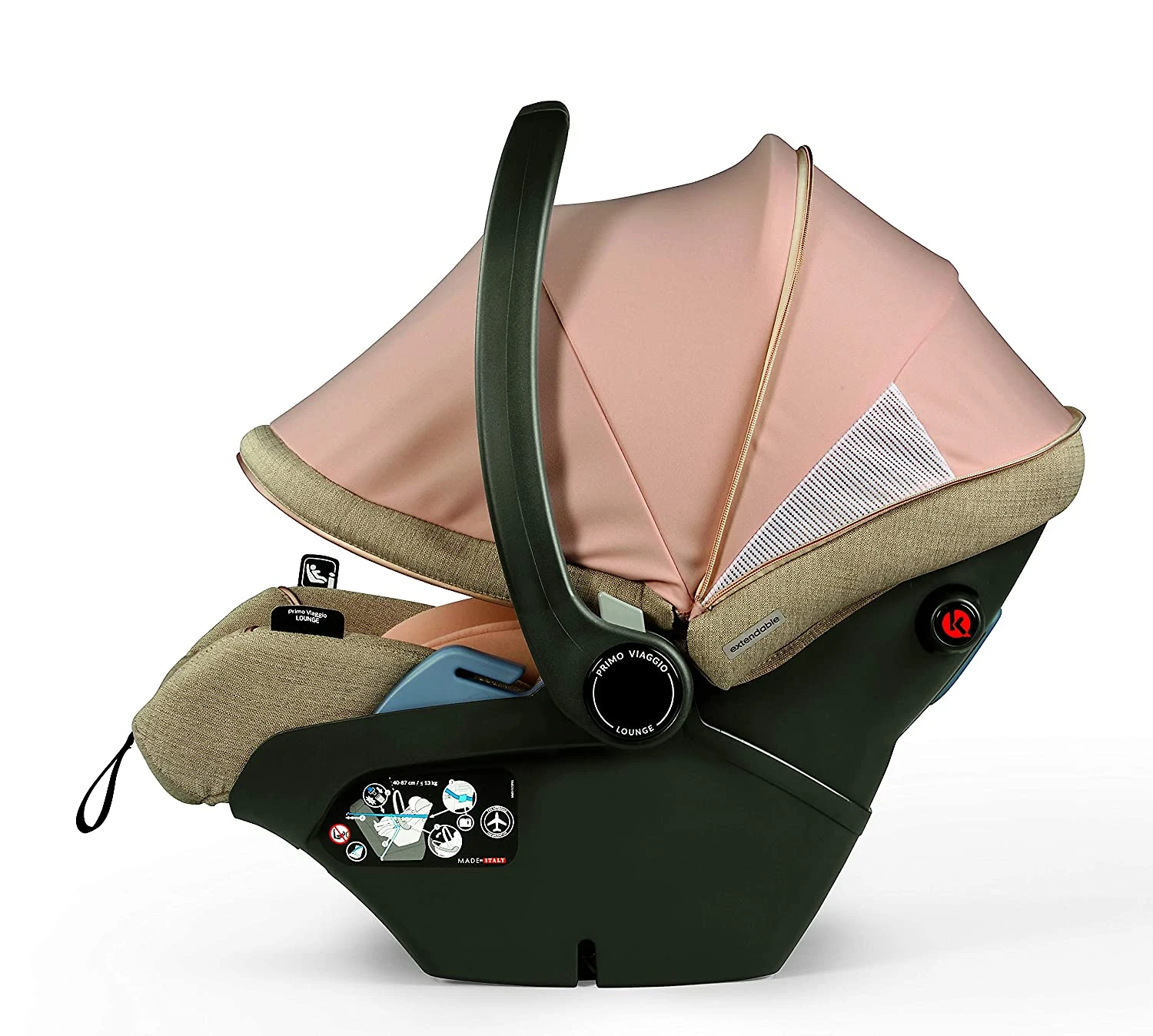 Peg Perego Primo Viaggio Bebe Conforto Cadeira Automotiva Inclui Base de 2 a 15 kg Rosa