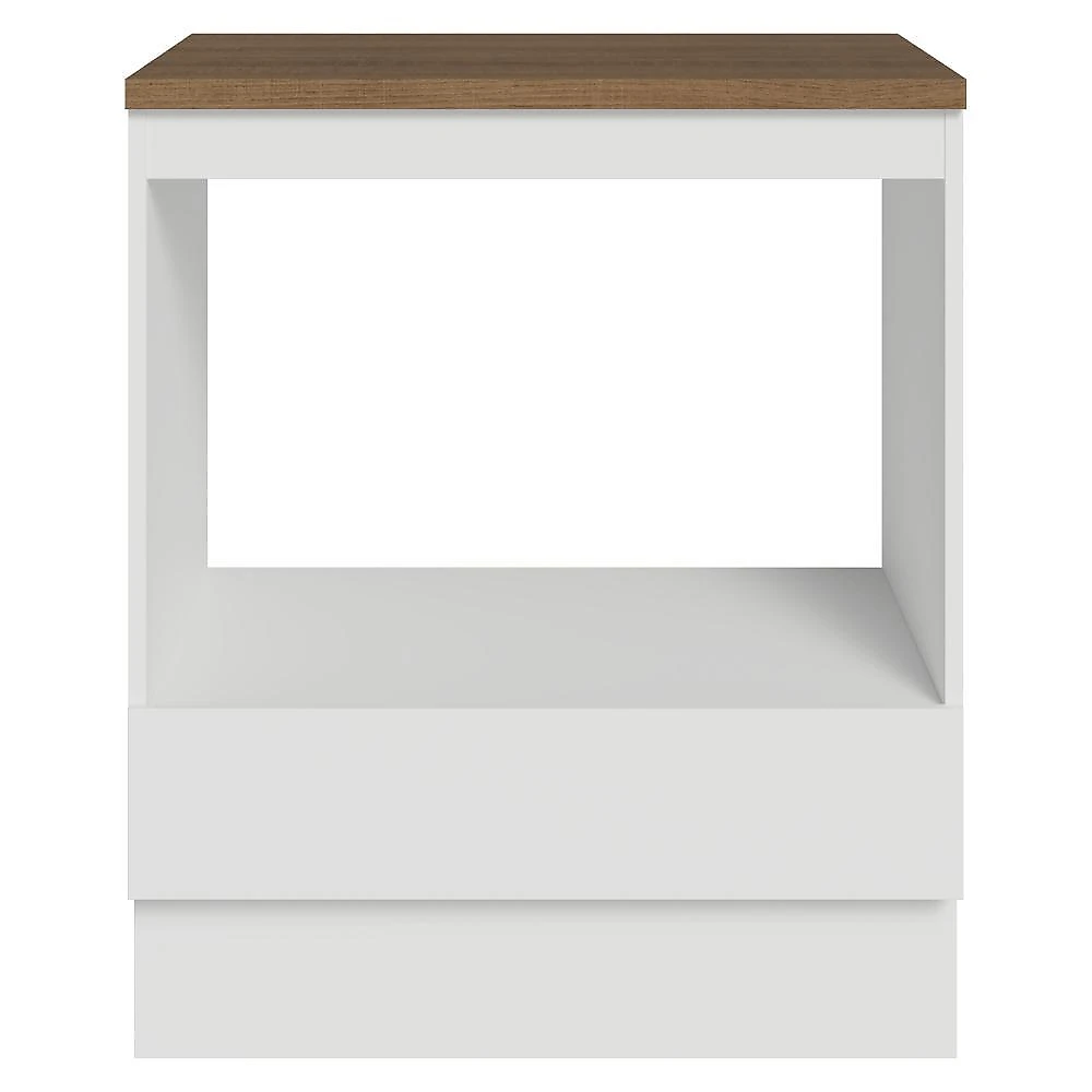 Balcão forno/microondas 70x60 cm 1 gav bra c/t rustic madesa branco/rustic