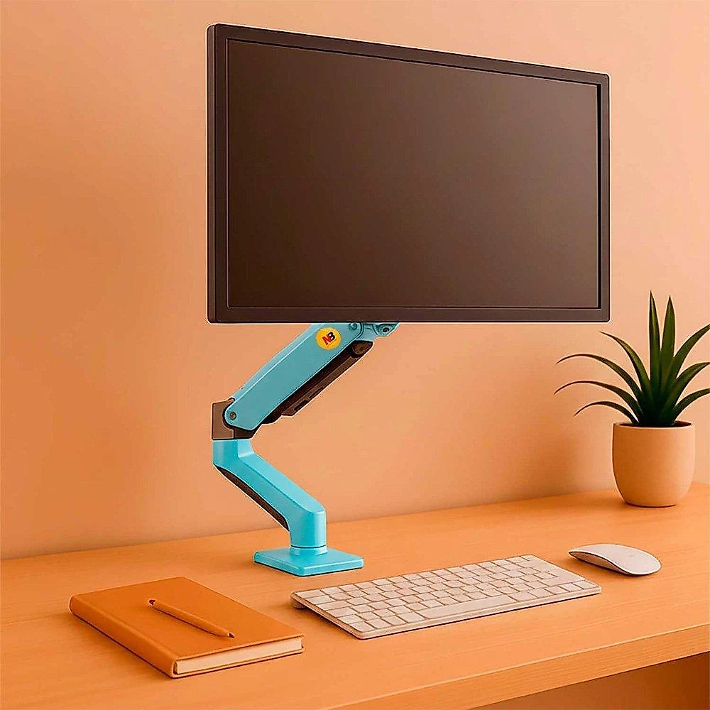 Suporte de Mesa Articulado para Monitor de 17" a 30" North Bayou, Ajustes com Pistão a Gás, Azul - F80-XM NB