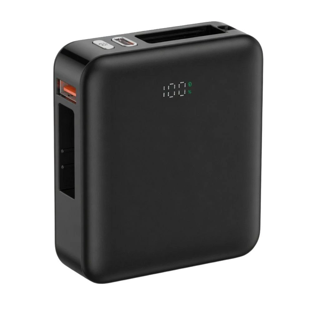 Carregador Portátil MDM para Celular com Carregamento Rápido Display Digital e Cabos Usb Embutidos