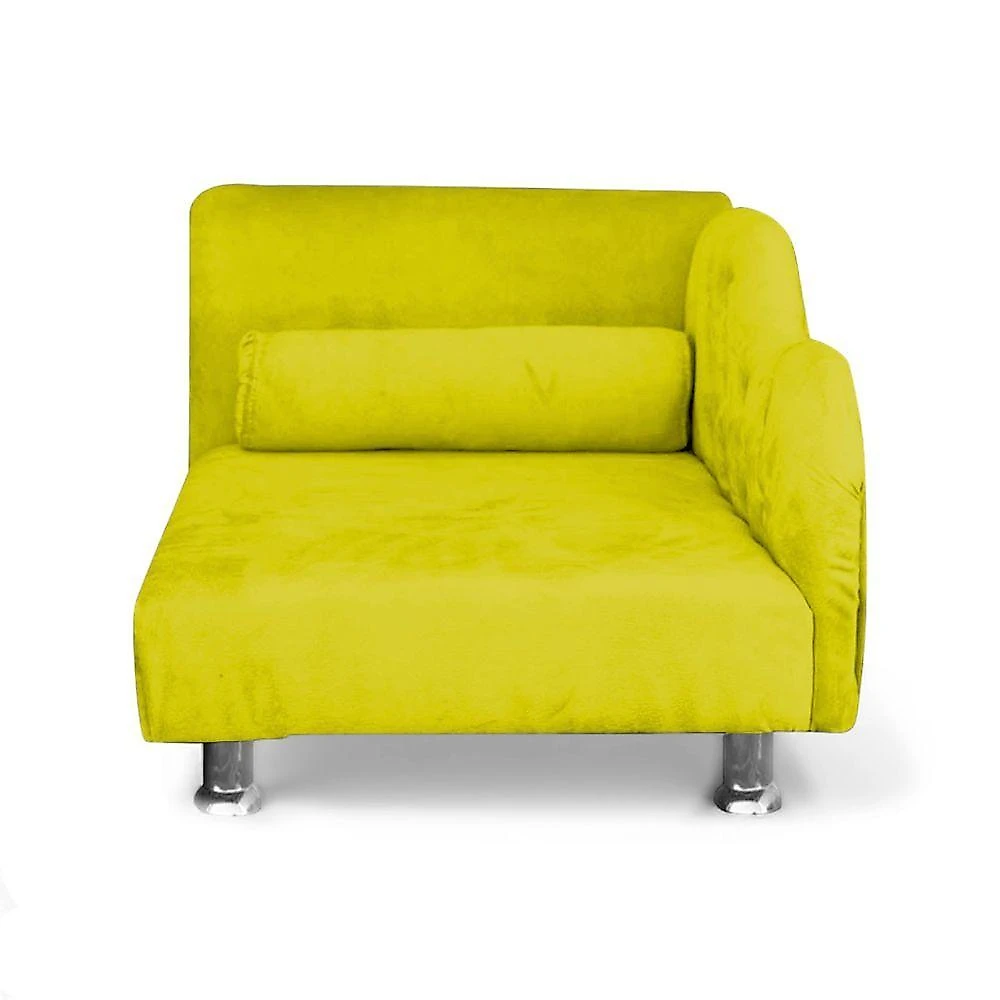 Caminha para Pet Loja Sheep Mini Poltrona Divã Veludo Amarelo com Almofada 1 Unidade