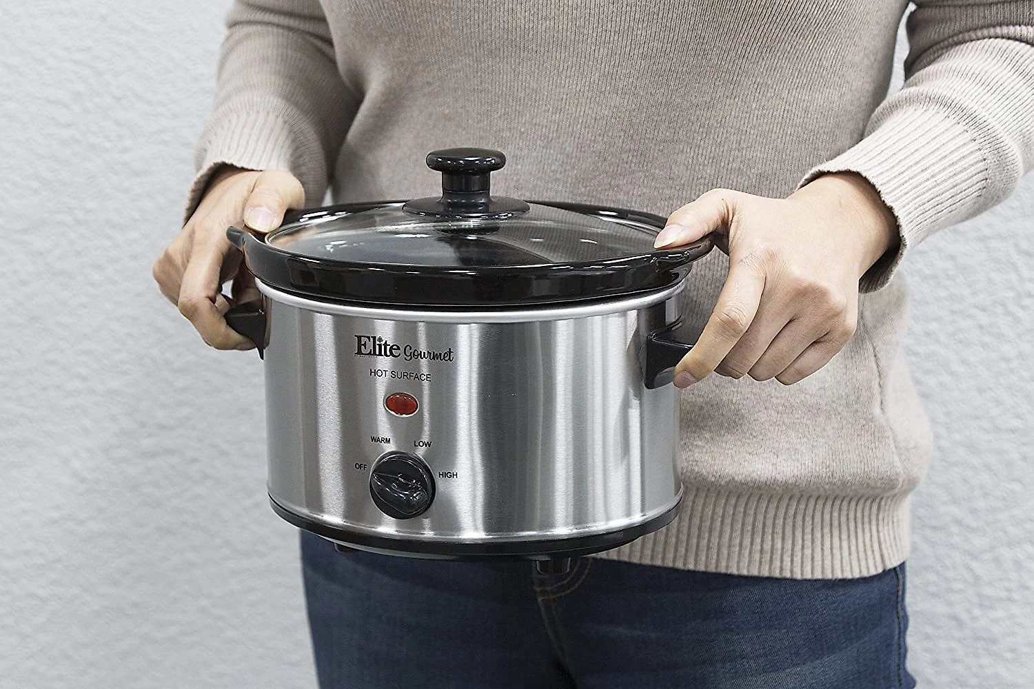 Elite Gourmet MST275XS Panela Elétrica Antiaderente 2L Multifuncional com Controle de Temperatura 110V120W