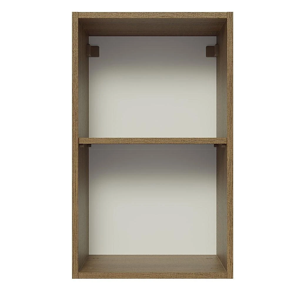 Armário aéreo madesa lux 40 cm 1 porta - rustic/preto