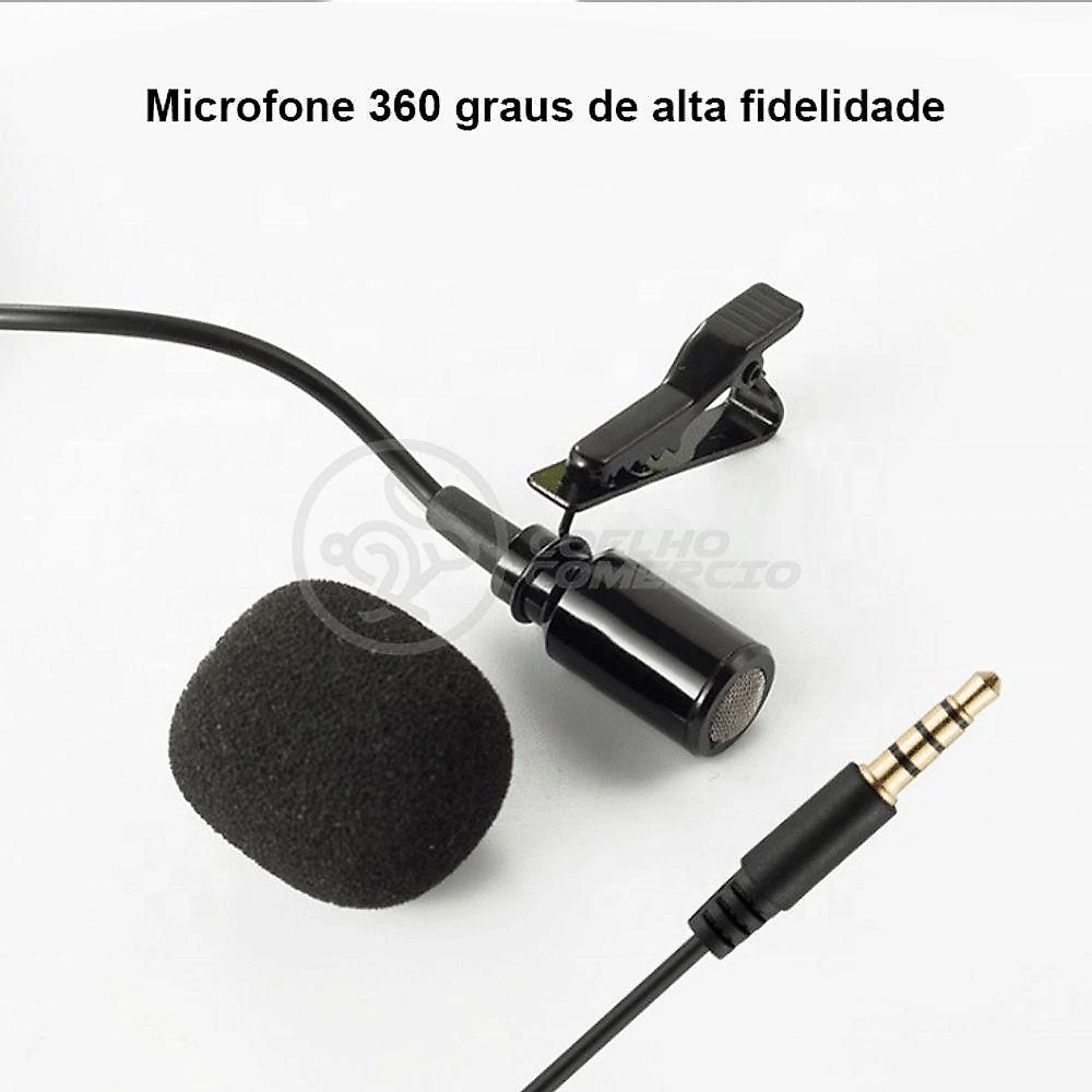 Ring Light 12 Polegadas Com Tripé De 1,5m + Microfone Lapela Entrada P2 Para Celular Pc Notebook