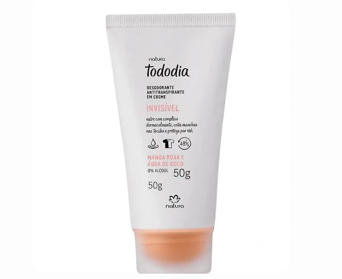 Desodorante Antitranspirante em Creme Tododia Manga Rosa e Água de Coco 50g