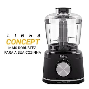 Processador de Alimentos Philco PMN04A 420W 500ml Trava de Segurança Preto 110V