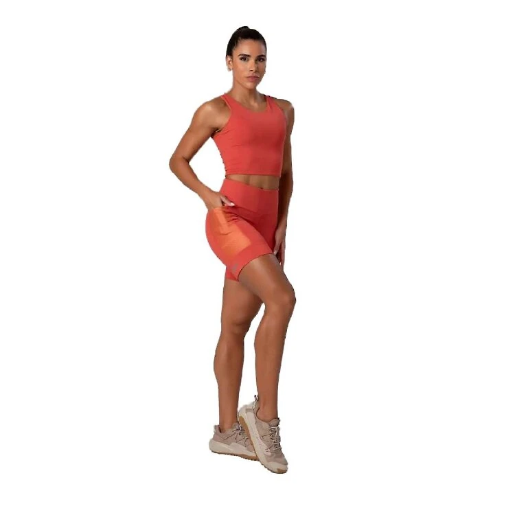 Shorts Trinys Flex Running Com Bolso Feminino - SALMAO