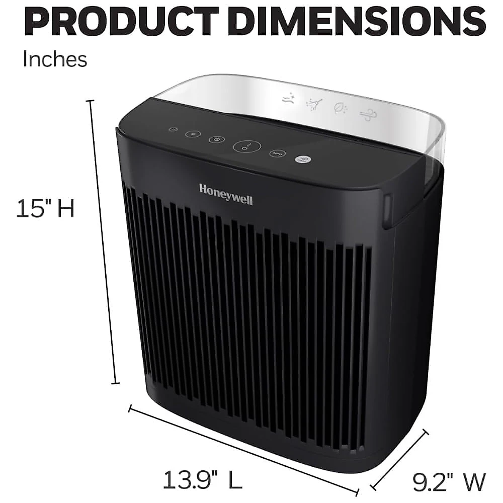 Purificador de Ar Honeywell InSight HEPA para Ambientes de 17,65 metros quadrados - Reduz Wildfire, Fumaça, Poeira e Alergênicos