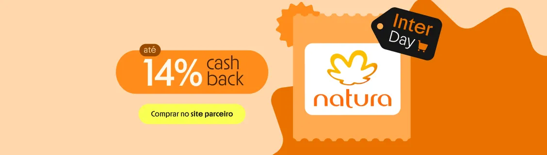 NATURA COM ATÉ 14% DE CASHBACK