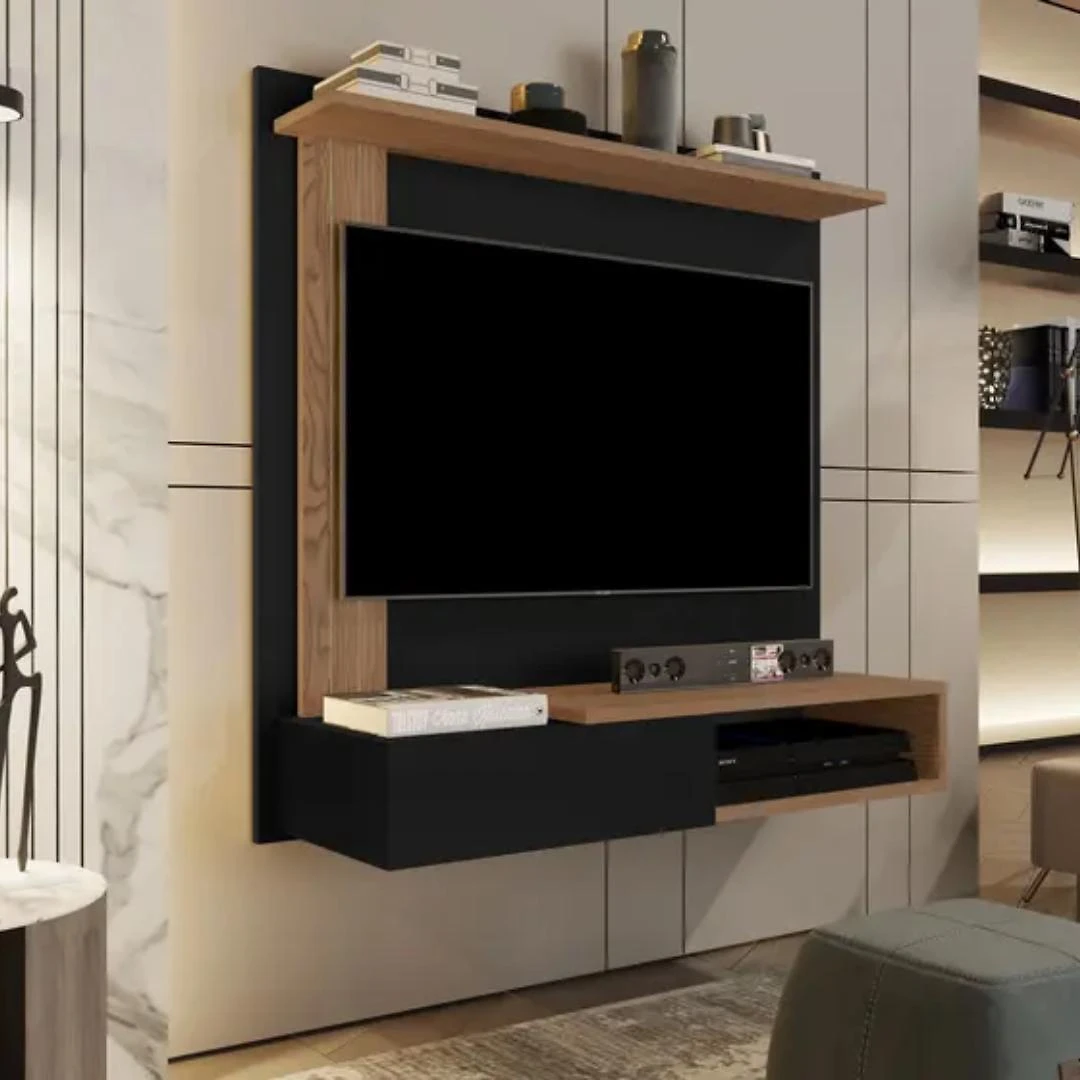 Miniatura Painel Tv Até 32 Polegadas Turim Preto / Freijó Comprar