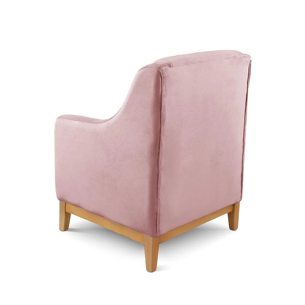 Miniatura Poltrona Encosto Alto Para Sala áquila veludo Rosa 201