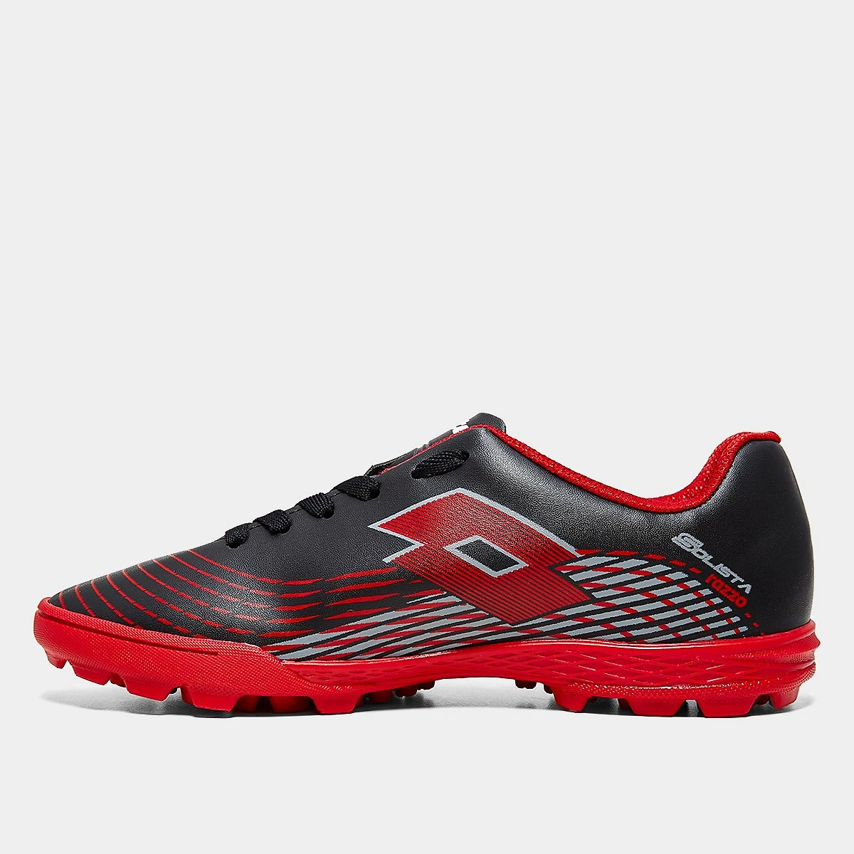 Chuteira Society Lotto Solista Razzo Unissex Preto+Vermelho - 40