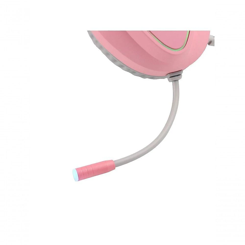 Fone De Ouvido Headset Gamer Chroma Usb 7.1 Rgb Rosa - Gh804