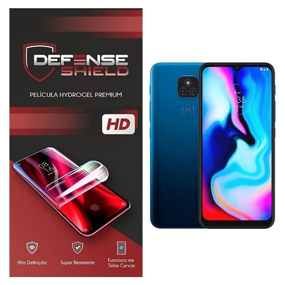 Pelicula Hydrogel Premium Para Moto E7 Plus Proteção Frontal + Verso Defense Shield