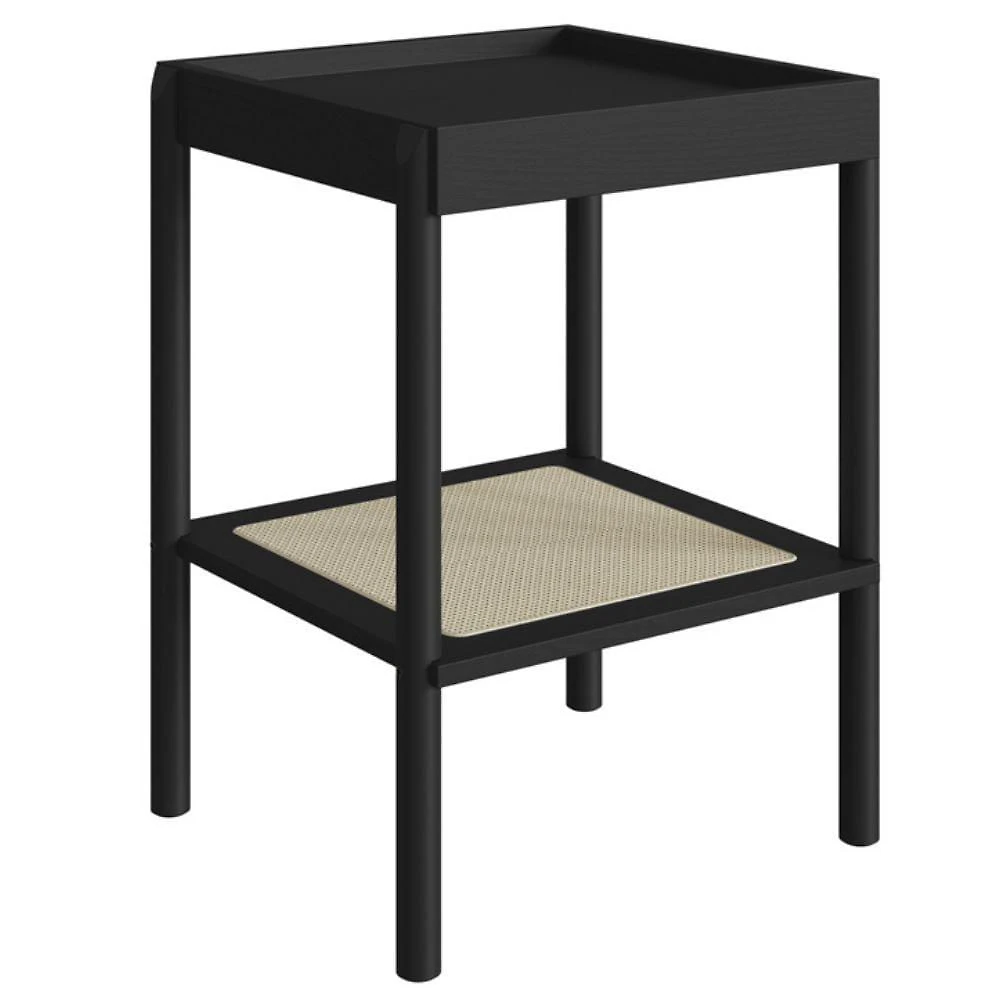 Mesa Lateral Com Pés Em Madeira Oslo - Nero