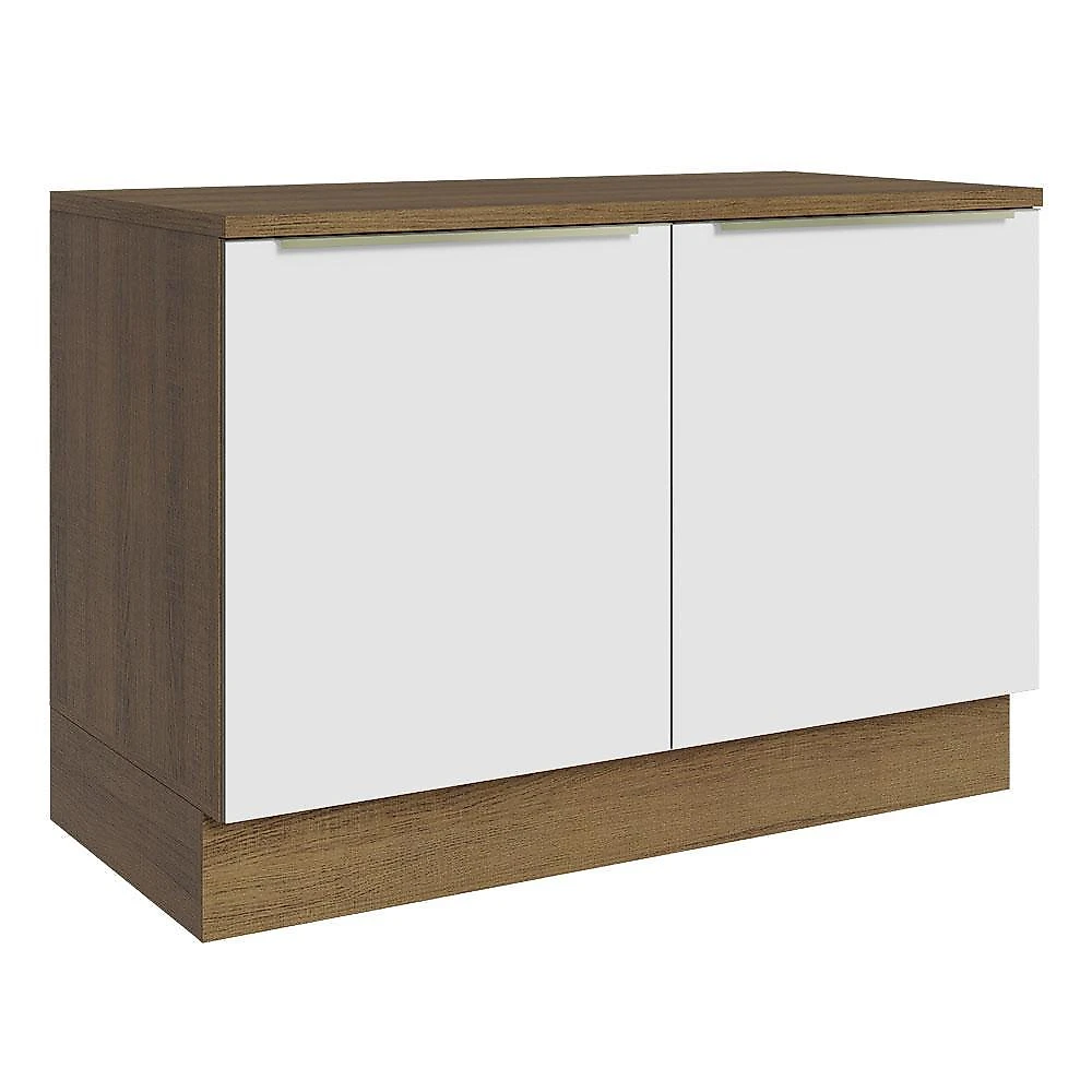 Balcão de pia 120 cm 2 portas rustic/branco veludo lux madesa
