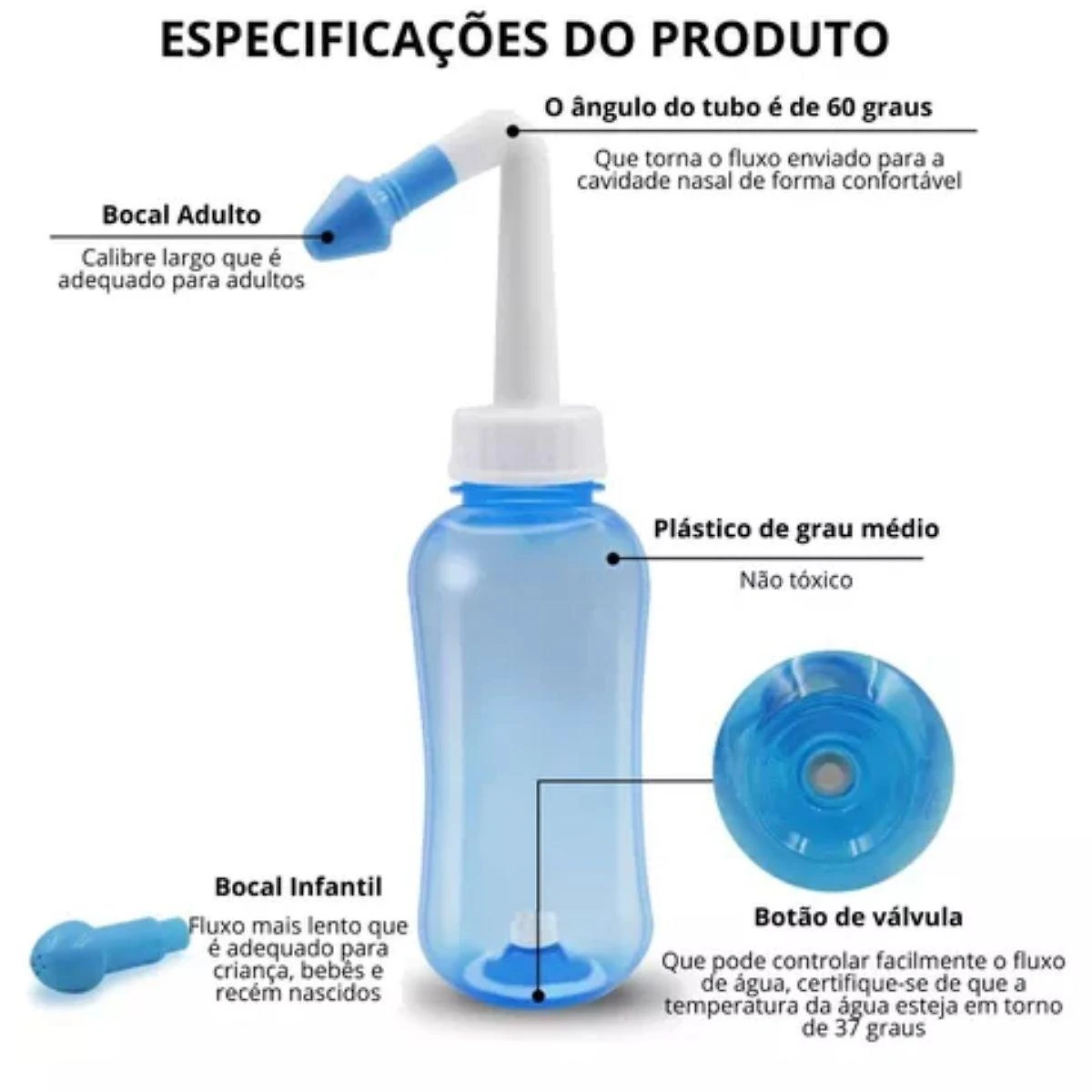 Miniatura Lavagem Nasal Neutra Para Bebê