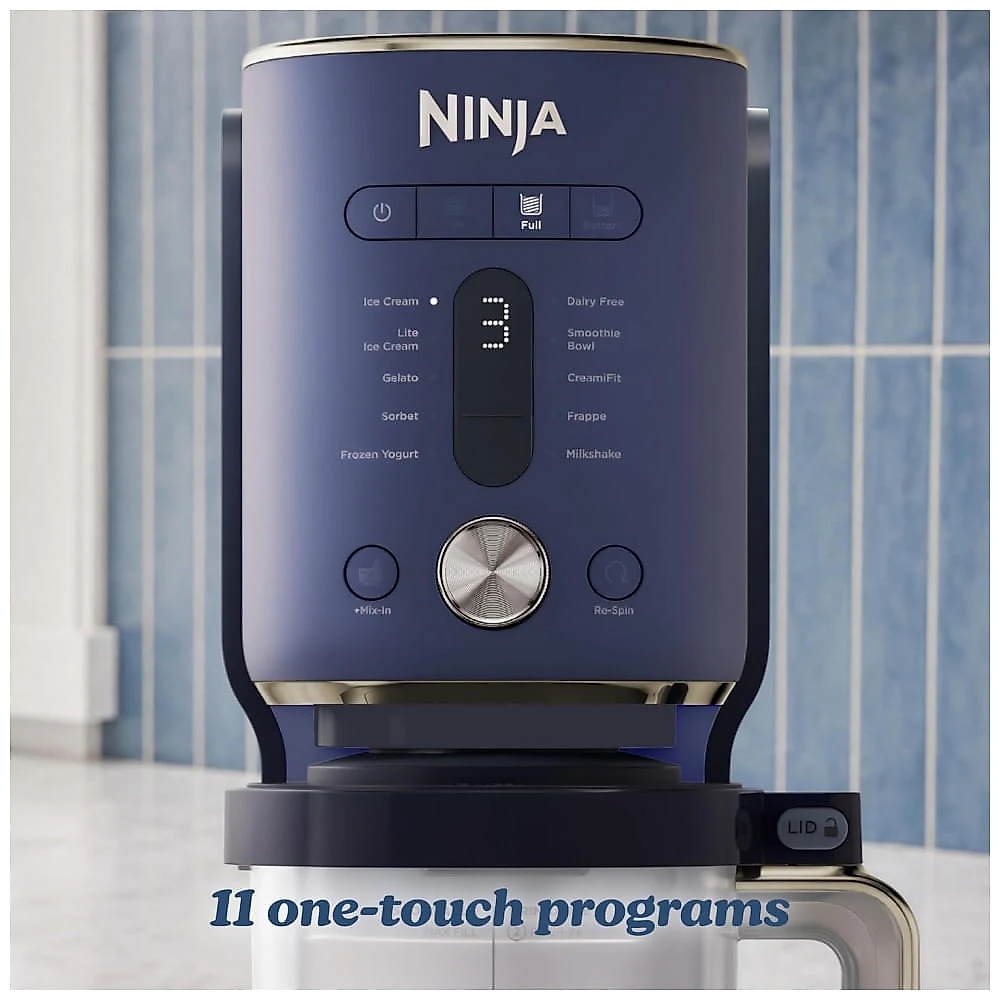 Sorveteira Ninja CREAMi XL 11-em-1 NC601 710 ml Com 2 Potes Para Sorvete, Sorbet e Gelato