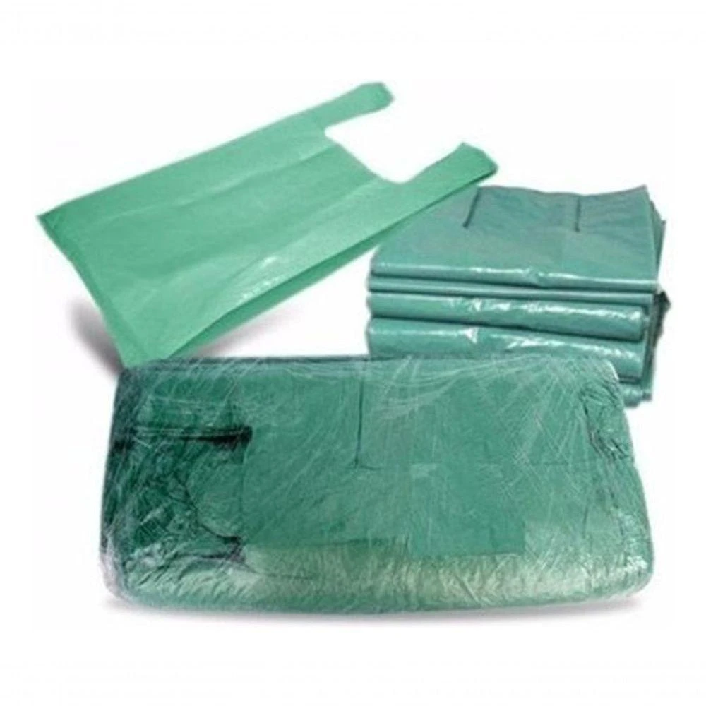 Sacola Reciclada Higipack 45 cm X 60 cm Pacote com 400 Unidades em Material Reciclado Verde