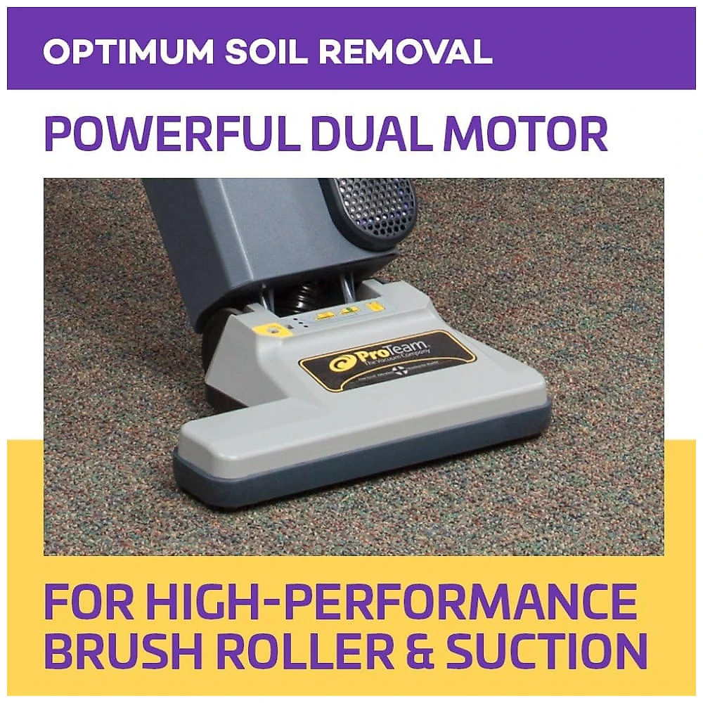 Aspirador de Pó 3L com Filtro HEPA, Acessórios e Motor Duplo para uma Forte Sucção, 110V, ProTeam ProForce 1500XP, Cinza