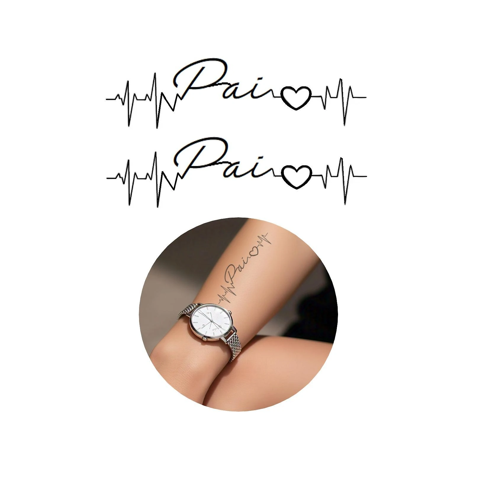 Miniatura Tatuagem Temporária Dia Pais Pai Homenagem Aniversário