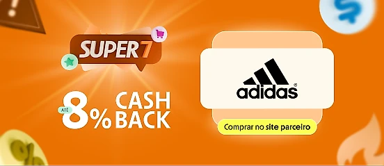 ADIDAS COM ATÉ 8% DE CASHABCK