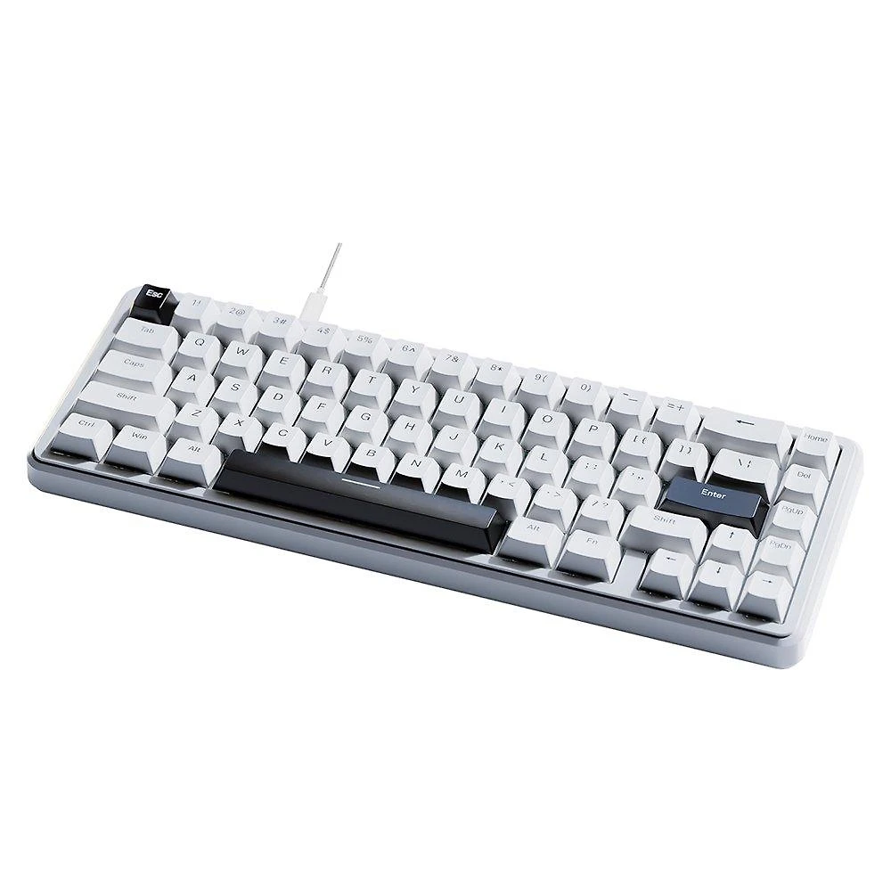Miniatura Teclado Magnético Gamer Attack Shark X65 HE, Rapid Trigger, 8000Hz, 0.01ms, Simple White, Branco - AS-X65HE-SW