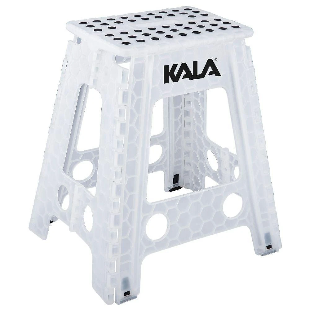 Banqueta plástica dobrável 45cm 150kg branco kala 931993