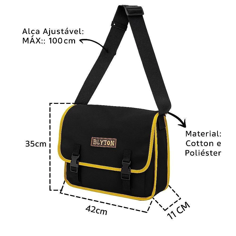 Bolsa Porta Ferramenta Impermeável Cartucheira Encanador Eletricista Alça Transversal Regulável 2 Bolsos - Amarela