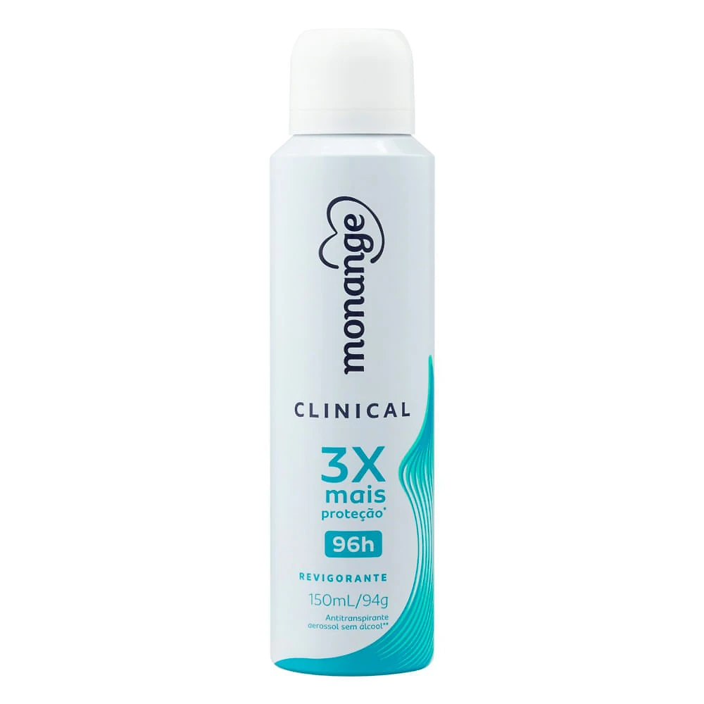 Desodorante Monange Clinical Revigorante Aerosol Antitranspirante 96h 150ml