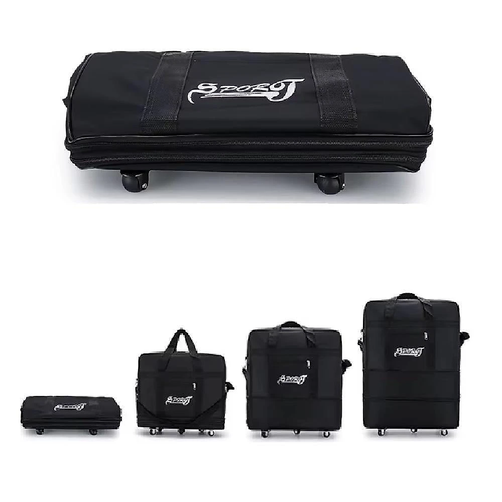Bolsa Mala de Viagem Expansível com Rodinhas Tecido Oxford Zíper Mochila Grande Yeet