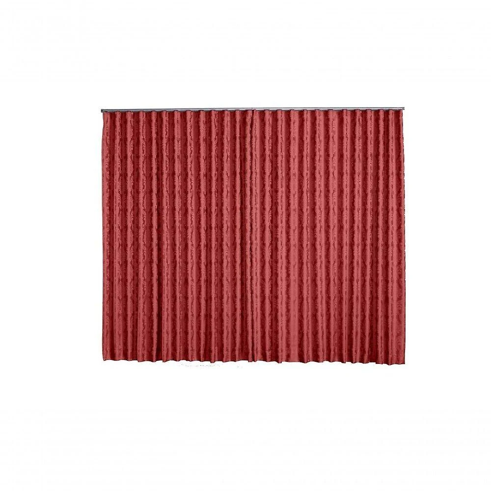 Cortina Jacquard 4,00x2,30 Para Trilho Suíço rosê-rosa