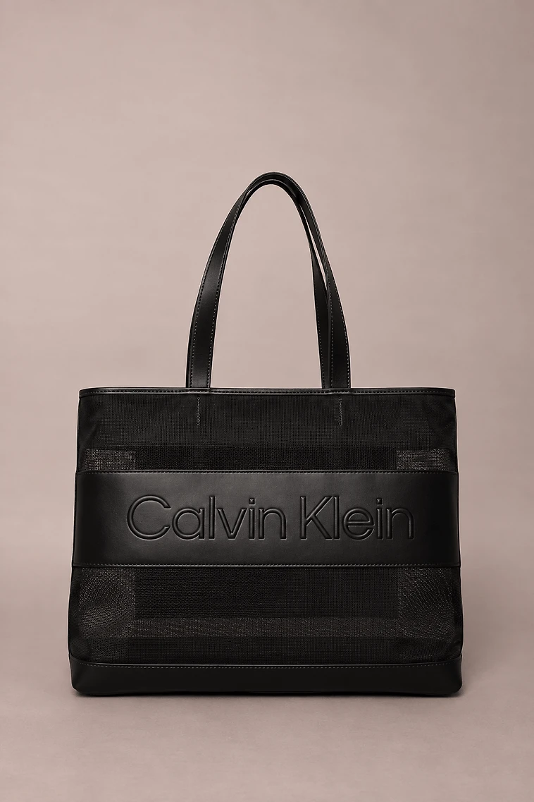 Bolsa Ck Tote Com Porta Moedas - Preto