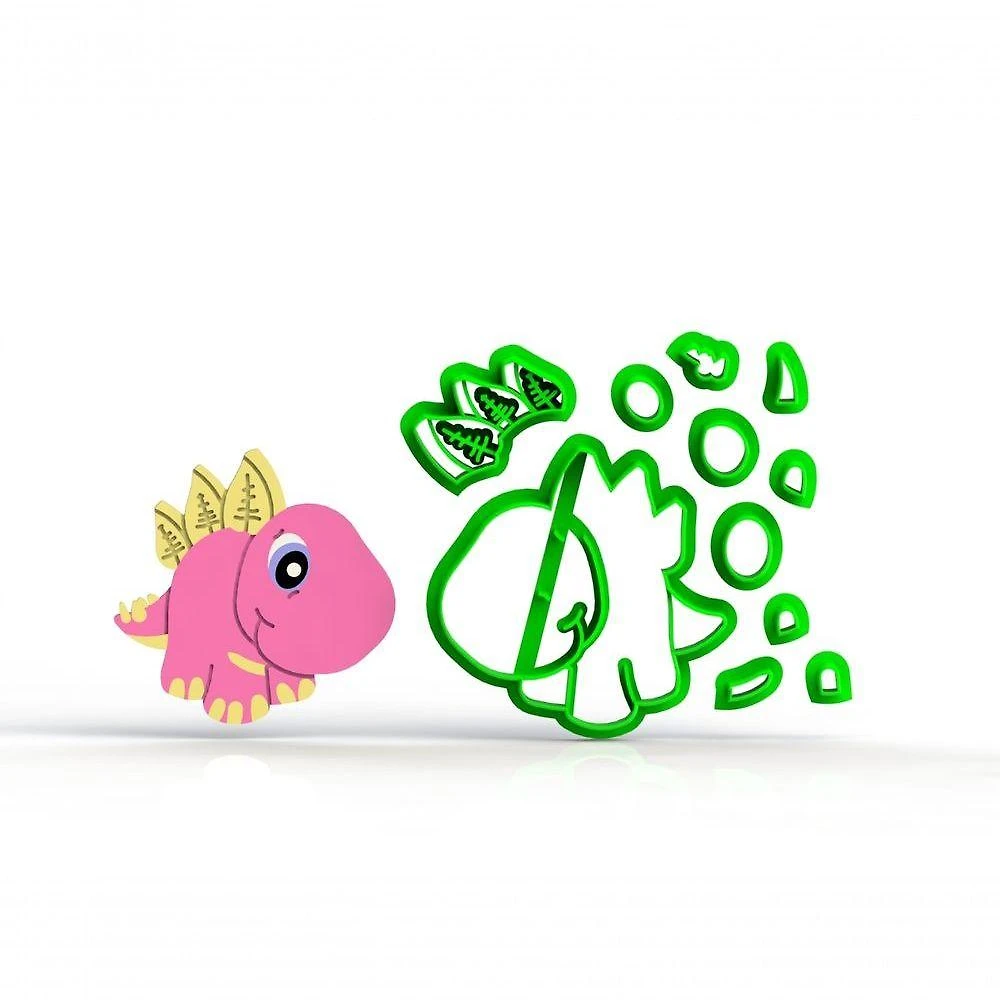 Cortador Dinossauros Baby - Mod 4 Tamanho 7 Cm