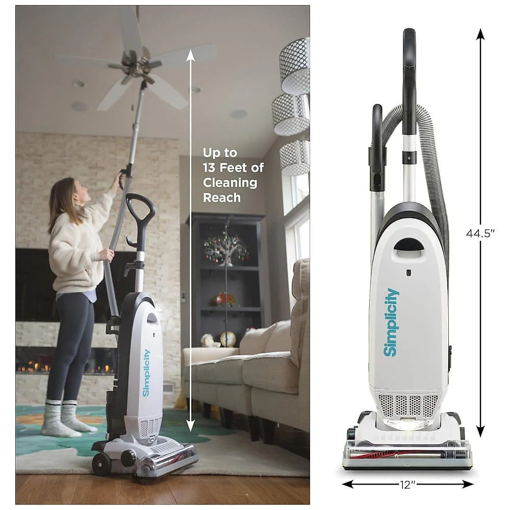Aspirador de Pó Comercial com Acessórios, Filtro e Saco HEPA Certificado, 110V 1320W  Simplicity S20EZM, Branco